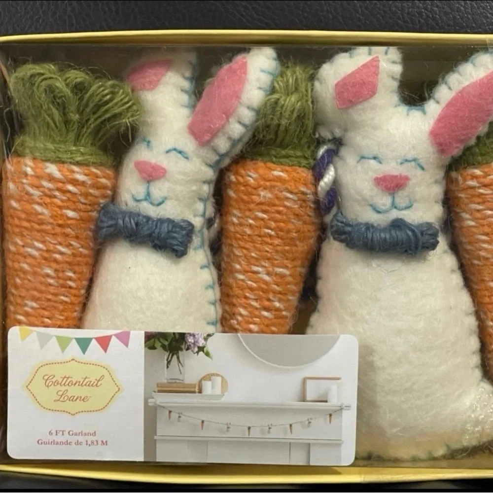 Easter Bunny and Carrot Garland - Easter Garland